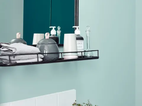 Badrum målat med färg från Beckers