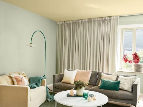 Tak målat med färg från Beckers