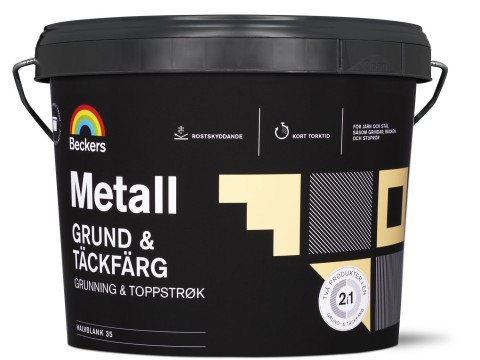 Beckers Metall Grund och Täckfärg 3L