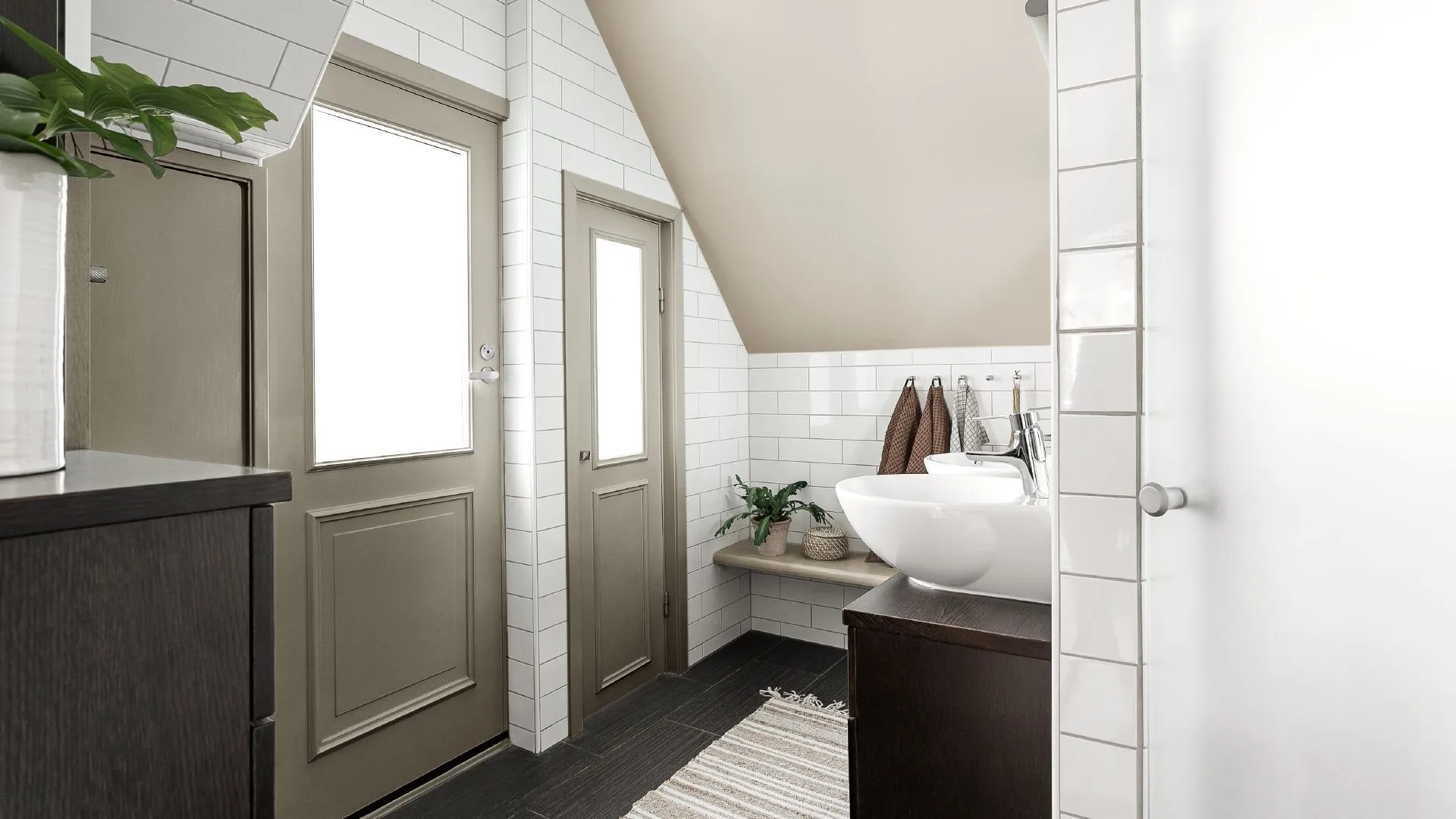 Beckers Vita, Grå, Beige - måla badrum